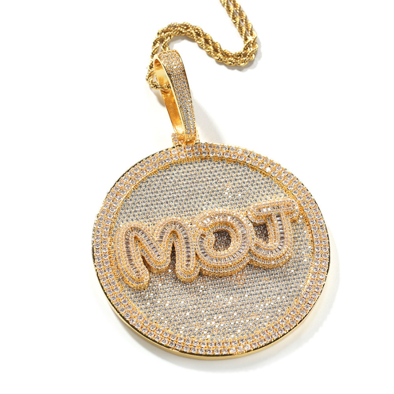 Moissanite Hip Hop Design Letter Custom Pendant