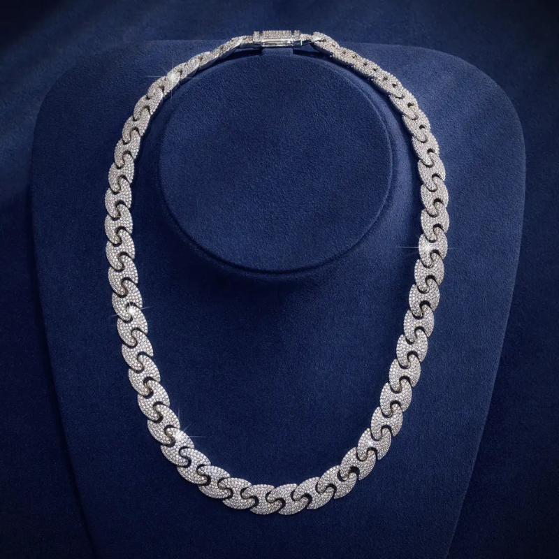 12MM Moissanite G-Link Cuban Chain