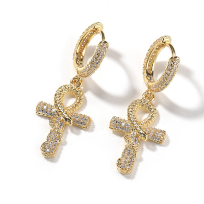 Moissanite High Sense Anch Snake Earrings