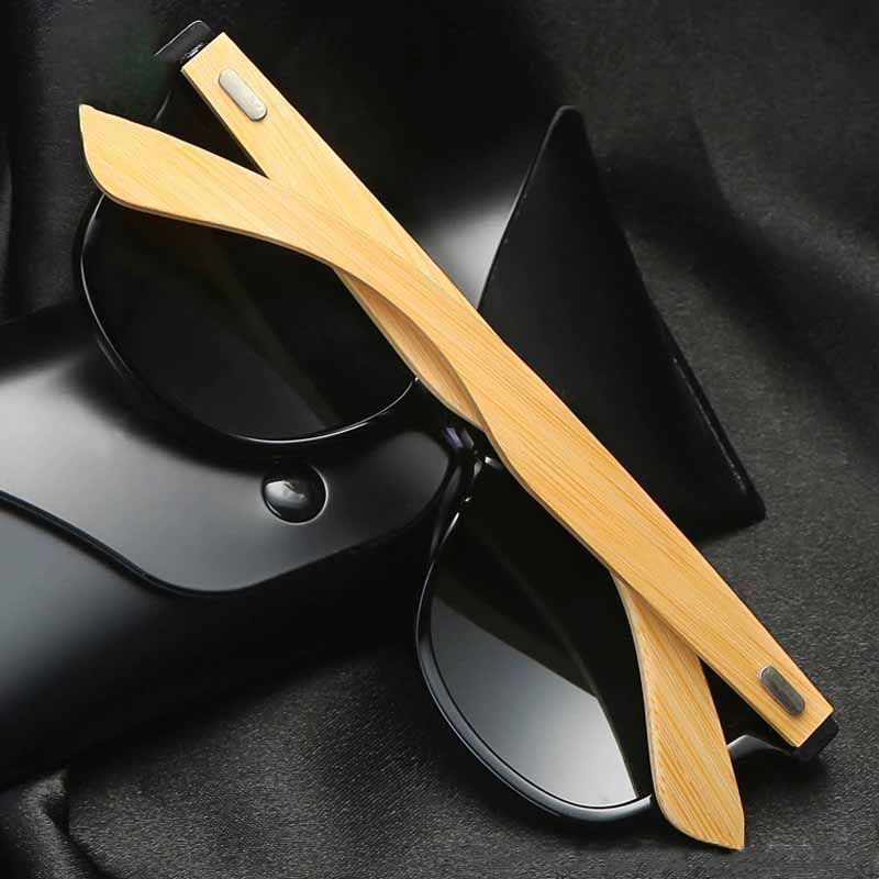 Vintage Bamboo Temples Polarized Sunglasses