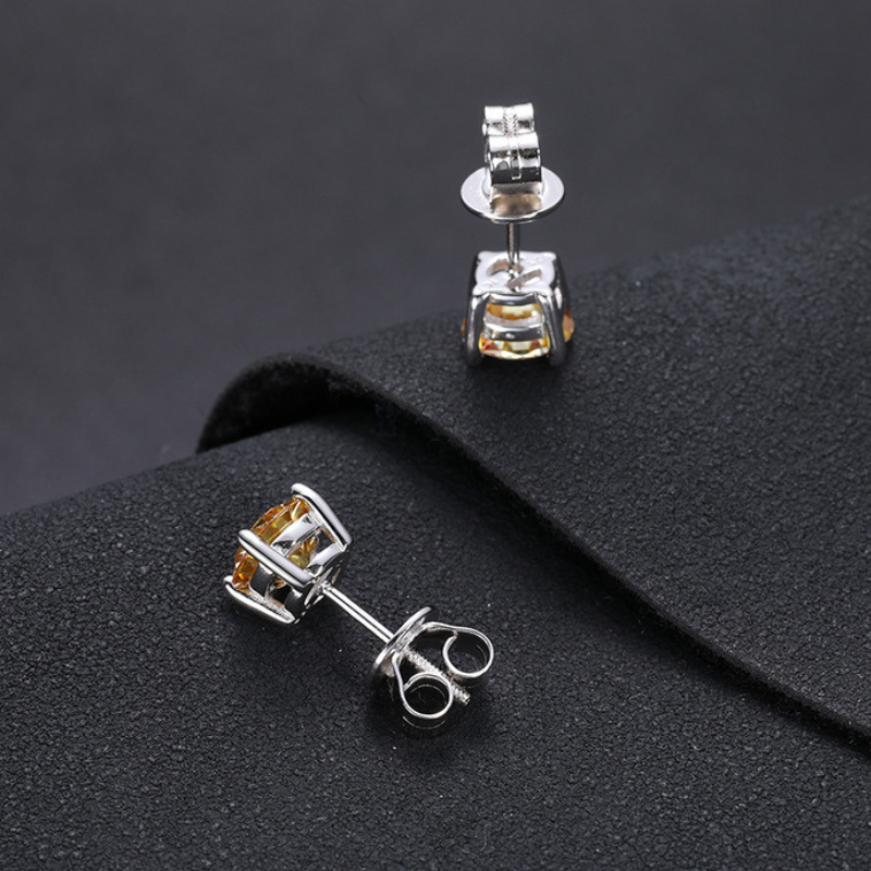 S925 Silver 1 Carat Moissanite Earrings
