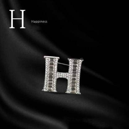 Moissanite Hip Hop Letter Brooch