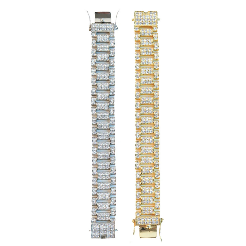 Moissanite Hip Hop Watch Bracelet