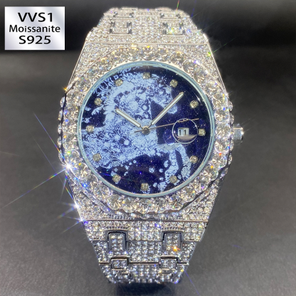 Year Horse Starry Sky Horse Motif and Full Moissanite Setting Watch