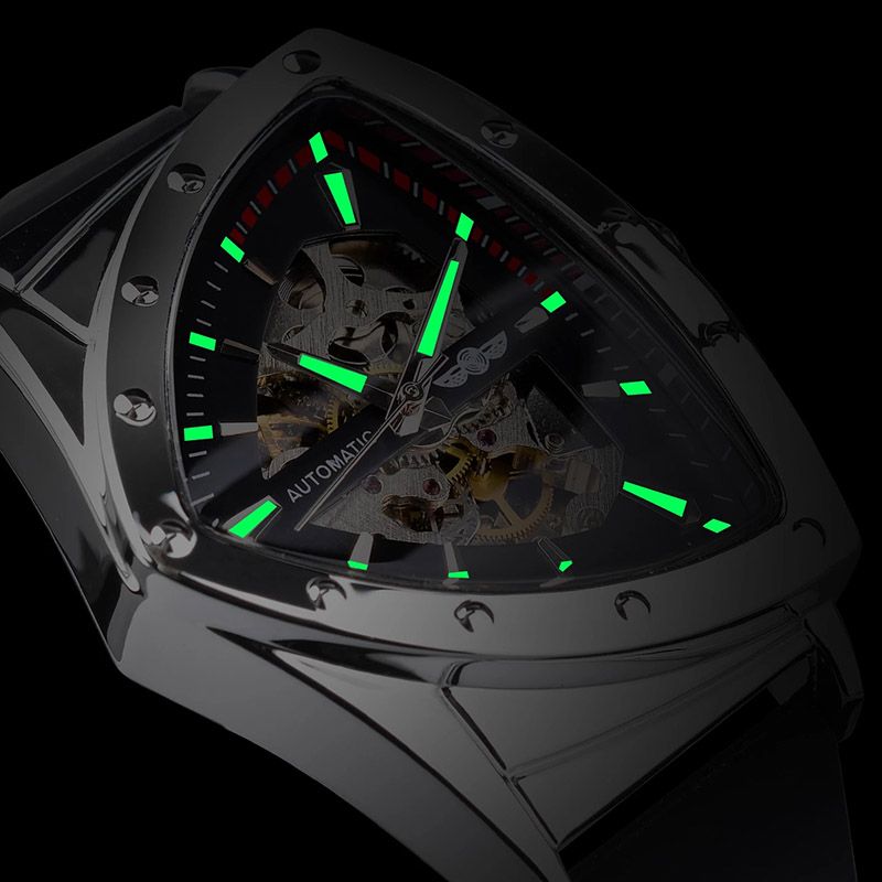 Triangle Sport Luminous Transparent Automatic Mechanical Watch