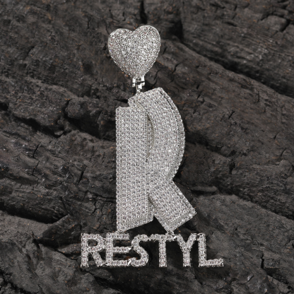 Moissanite Love Buckle Personalized Letter Custom Pendant