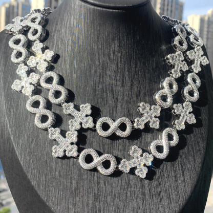 Moissanite Cross Unlimited Cuban Chain