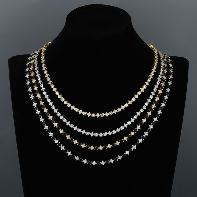6mm Moissanite Hip Hop Star Chain
