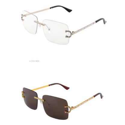 Fashion Frameless Diamond Sunglasses