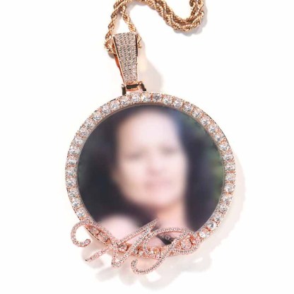 Moissanite Creative Customizable Letter Photo Pendant