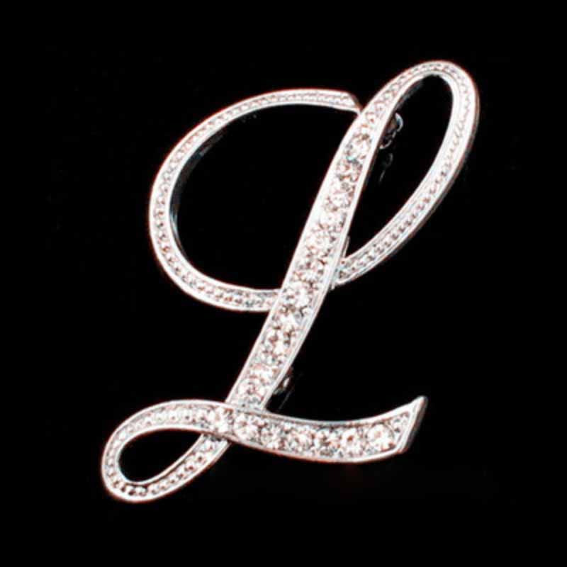 Moissanite Initial Letter Brooch – Sparkle with Style
