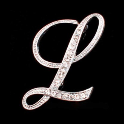 Moissanite Initial Letter Brooch – Sparkle with Style