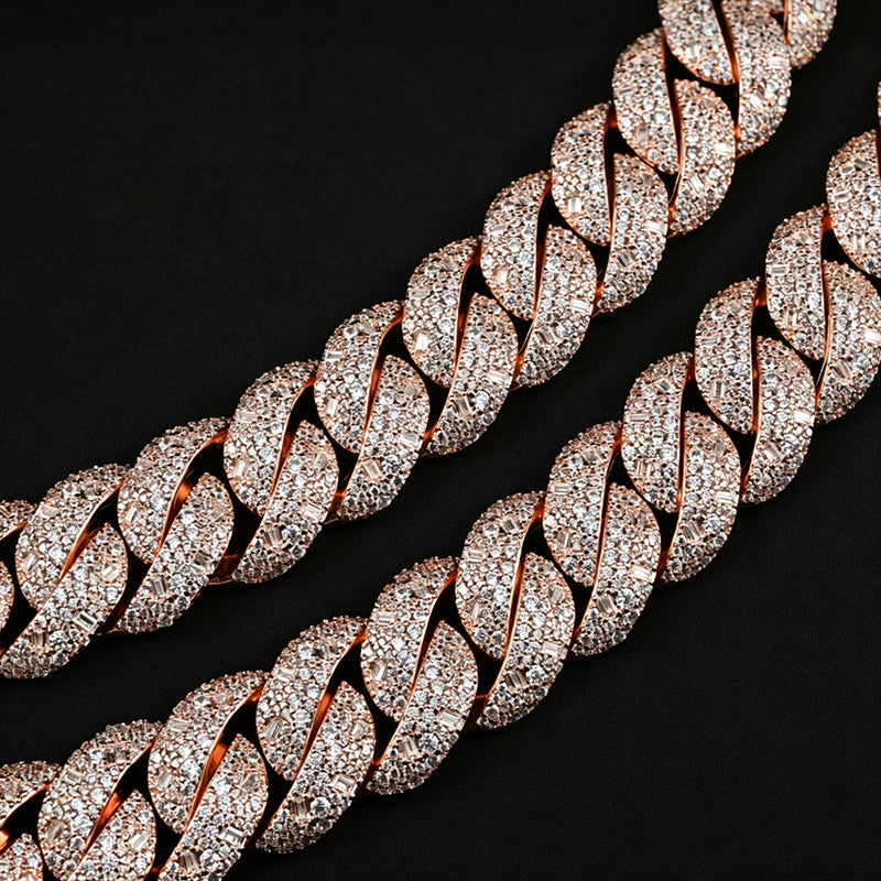 22mm Moissanite Hip-Hop Cuban Chain
