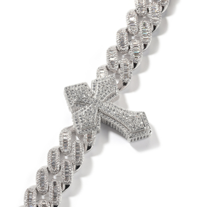 Moissanite Punk Cross Cuban Chain