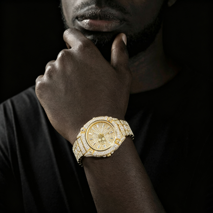 Moissanite Exquisitely Designed Opulent Skull Watch