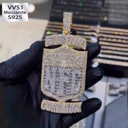 S925 Moissanite NFC Letter Pendant