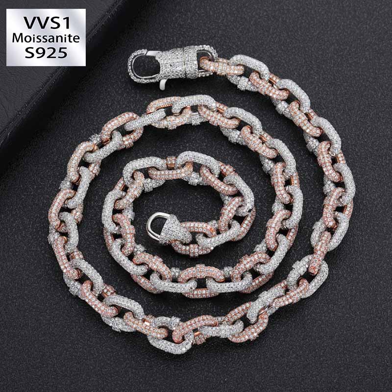 10mm Moissanite Hip Hop O-shaped Chain