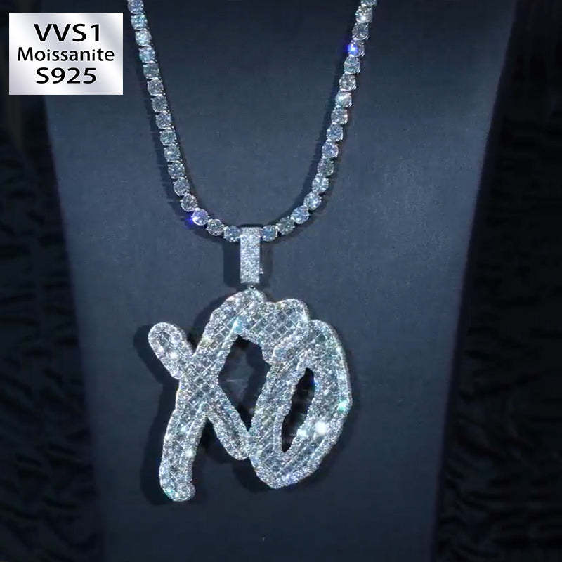 XO Designer Style Moissanite Pendant
