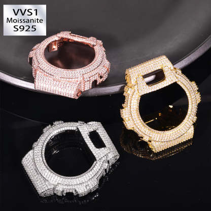 Moissanite Iced Out Bezel For DW6900RL-1AC Watch