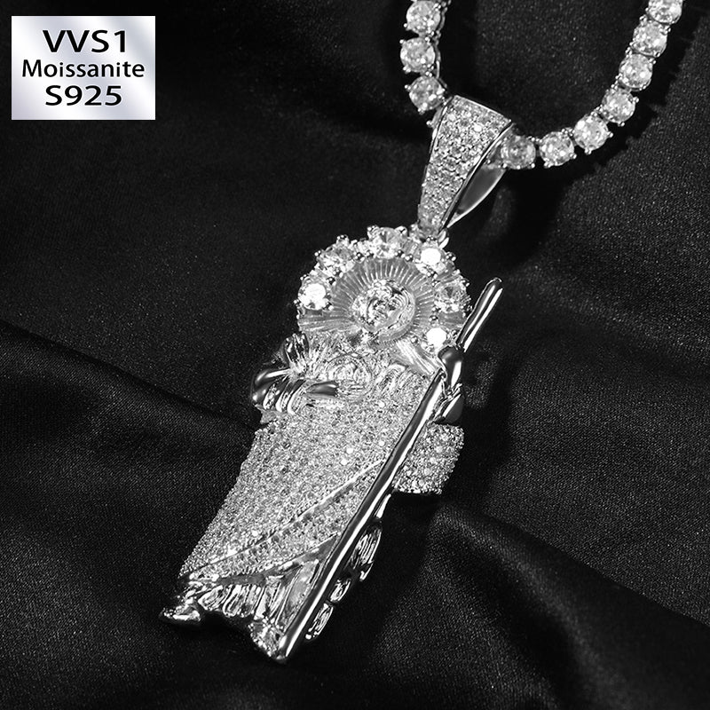 Moissanite Hip Hop Portrait Pendant
