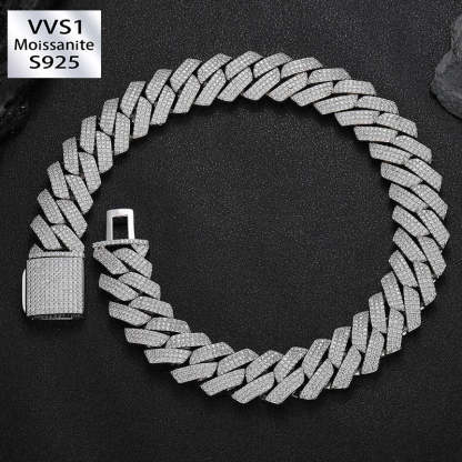 25mm Hip Hop Three Row Diamond Cuban Chain