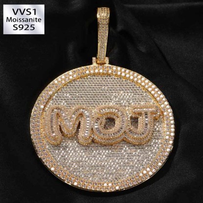 Moissanite Hip Hop Design Letter Custom Pendant