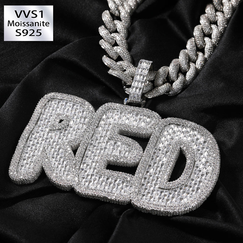 Moissanite Letter Number Custom Pendant