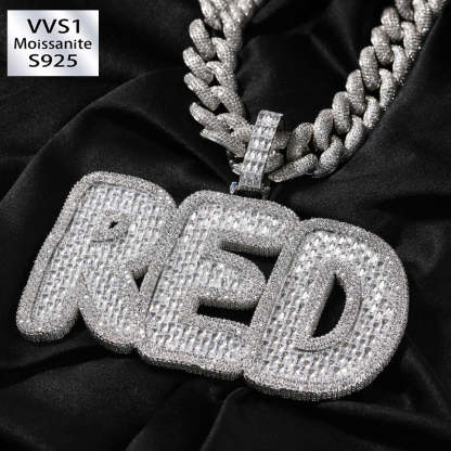 Moissanite Letter Number Custom Pendant