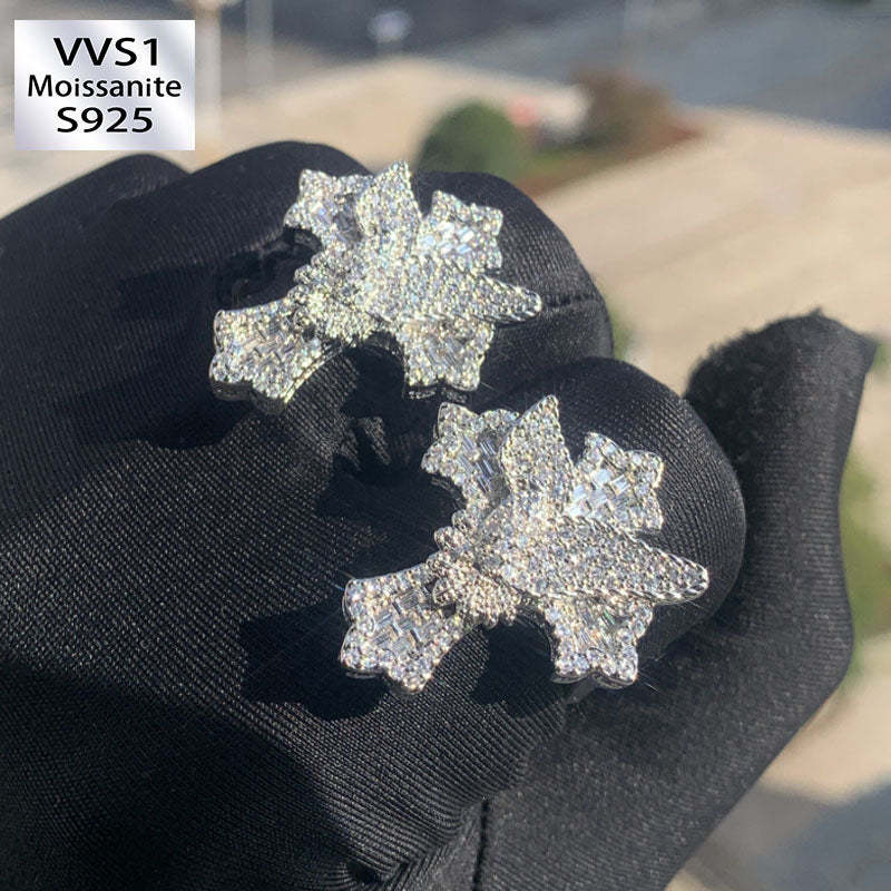 Moissanite Hip Hop Peace Dove Cross Ring