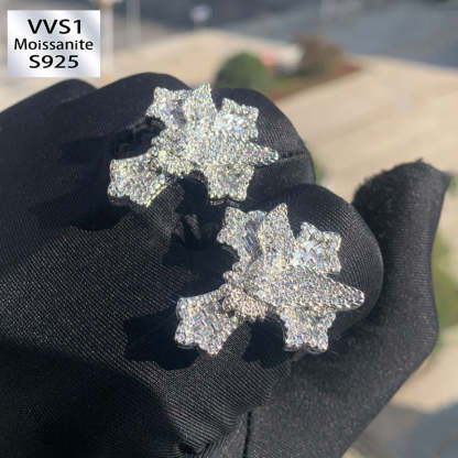 Moissanite Hip Hop Peace Dove Cross Ring