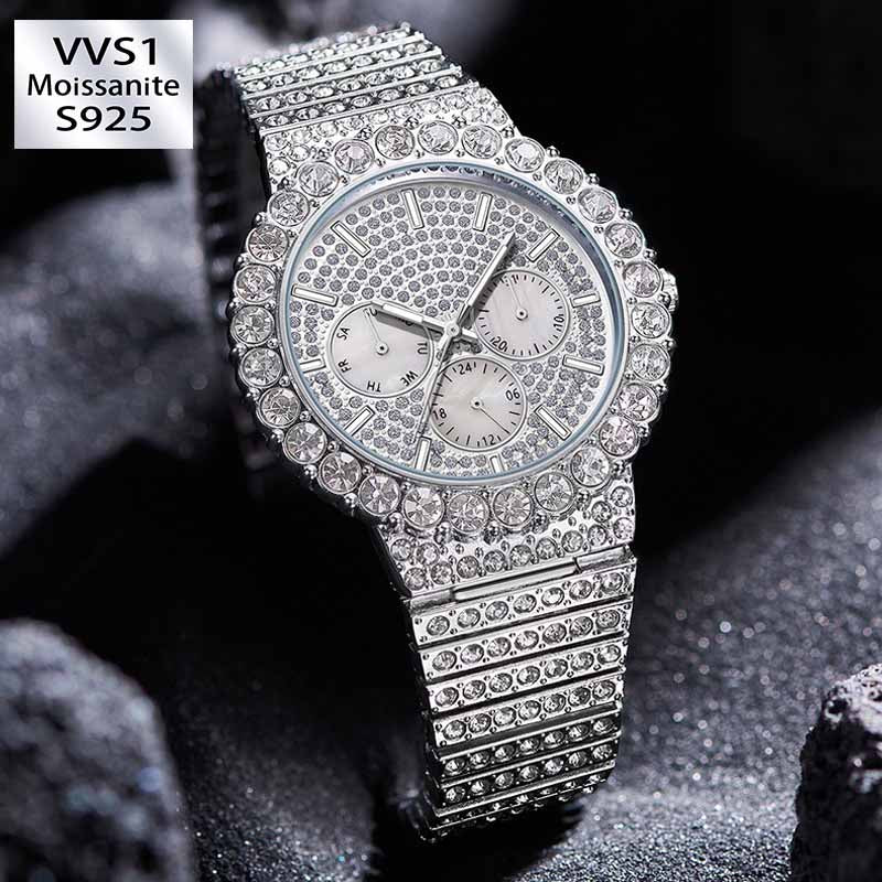 Moissanite Hip Hop Classic Watch