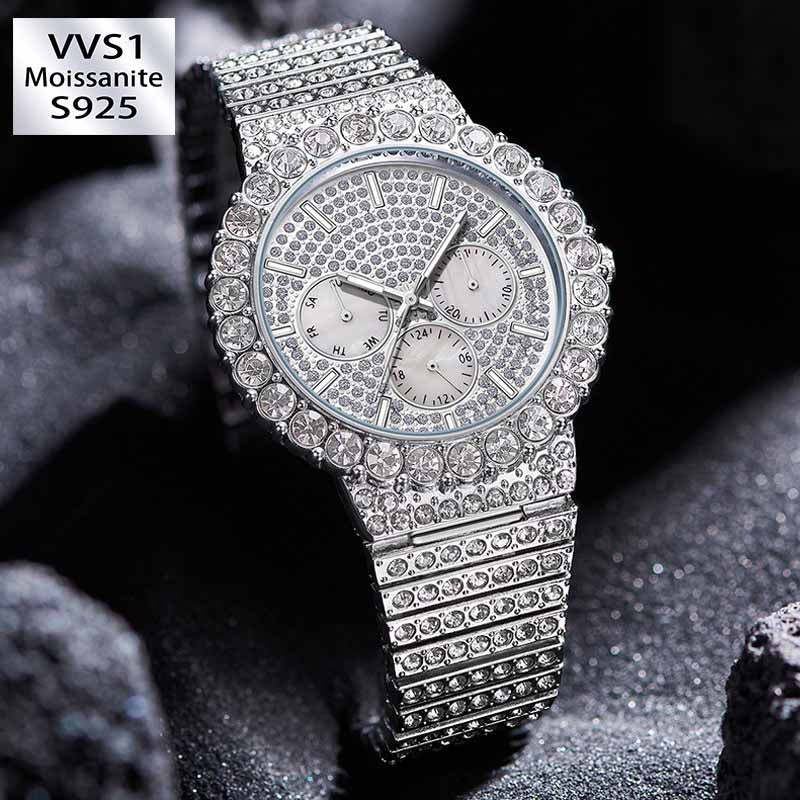 Moissanite Hip Hop Classic Watch