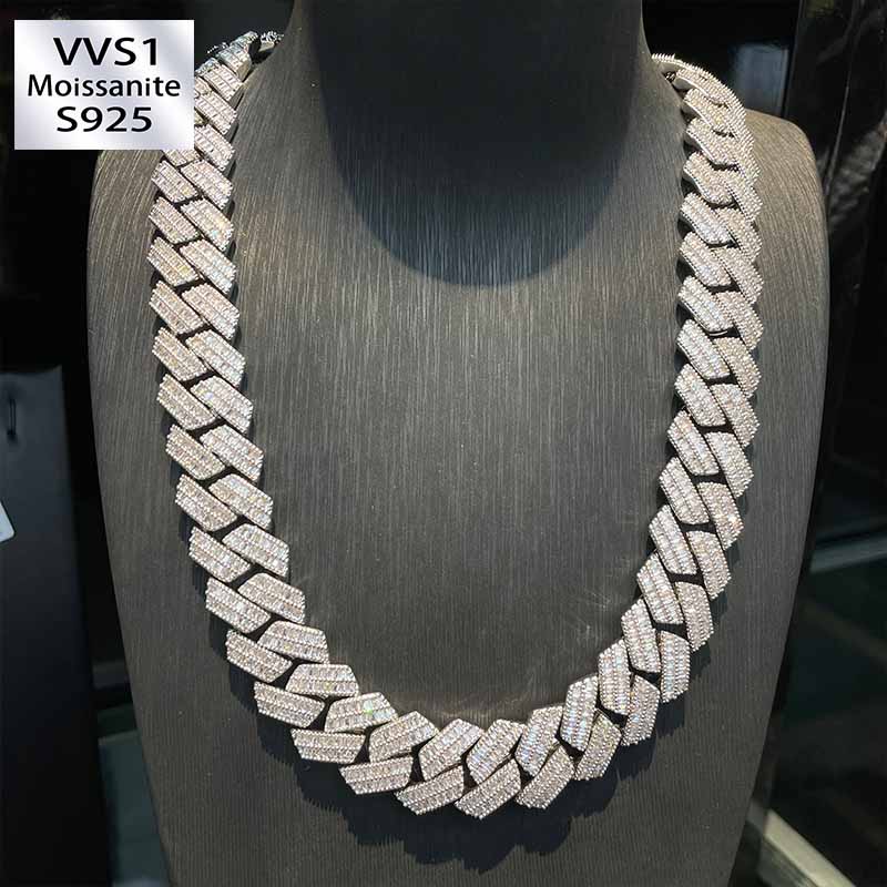20mm Rhombus Moissanite Cuban Chain