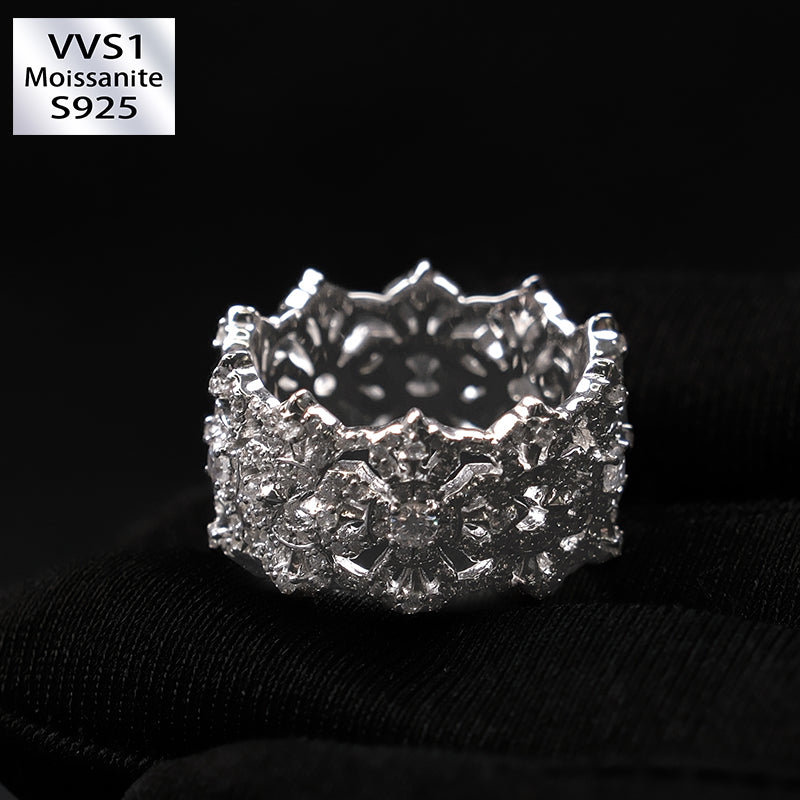 Moissanite Letter Ring