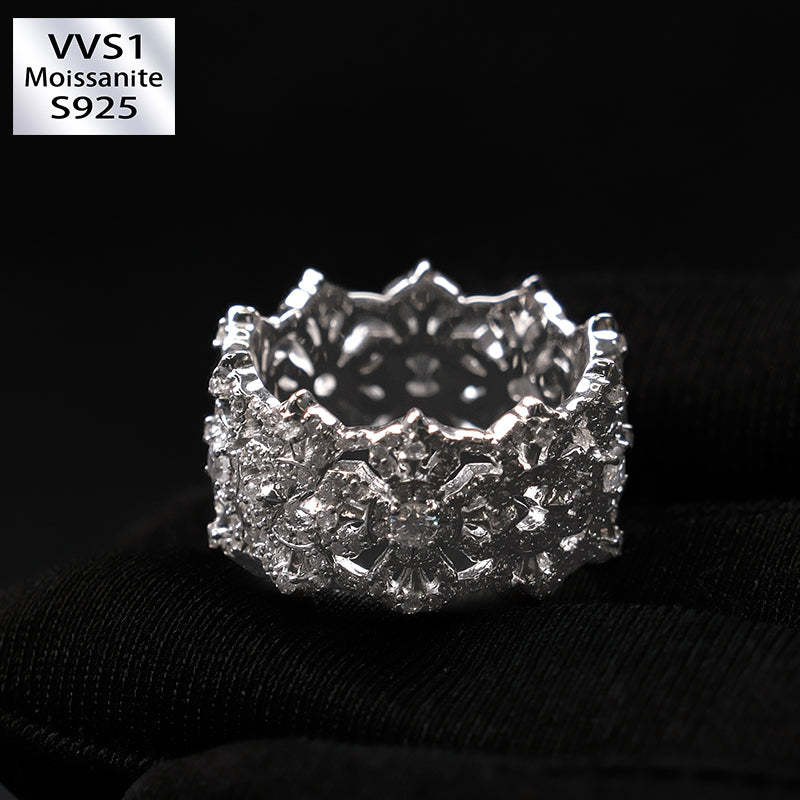 Moissanite Letter Ring