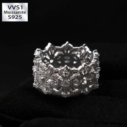 Moissanite Letter Ring