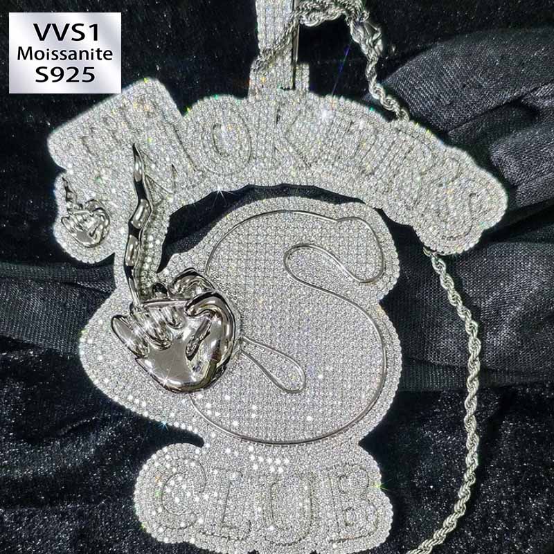 Moissanite Smokers Club Hip-Hop Pendant