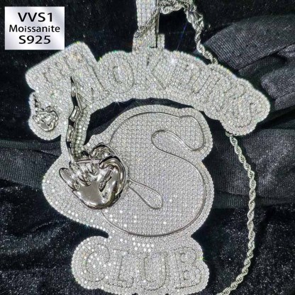 Moissanite Smokers Club Hip-Hop Pendant