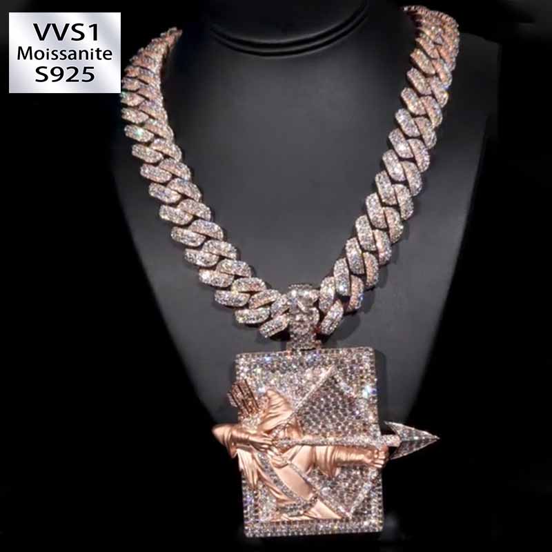 S925 Moissanite Assassin Pendant Set