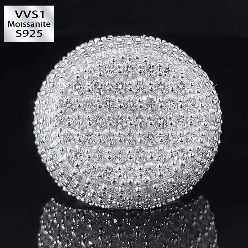 Moissanite Three-dimensional Oval Diamond Ring