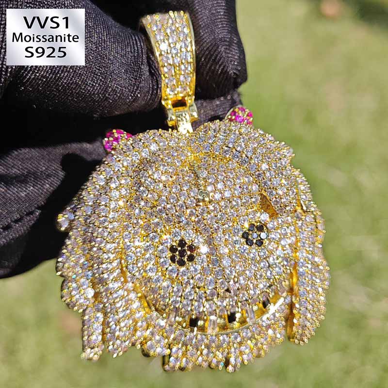Moissanite Hip Hop Cartoon Avatar Pendant