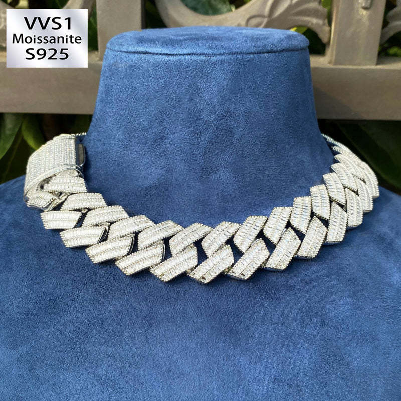 25mm Moissanite Hip Hop Big Cuban Chain