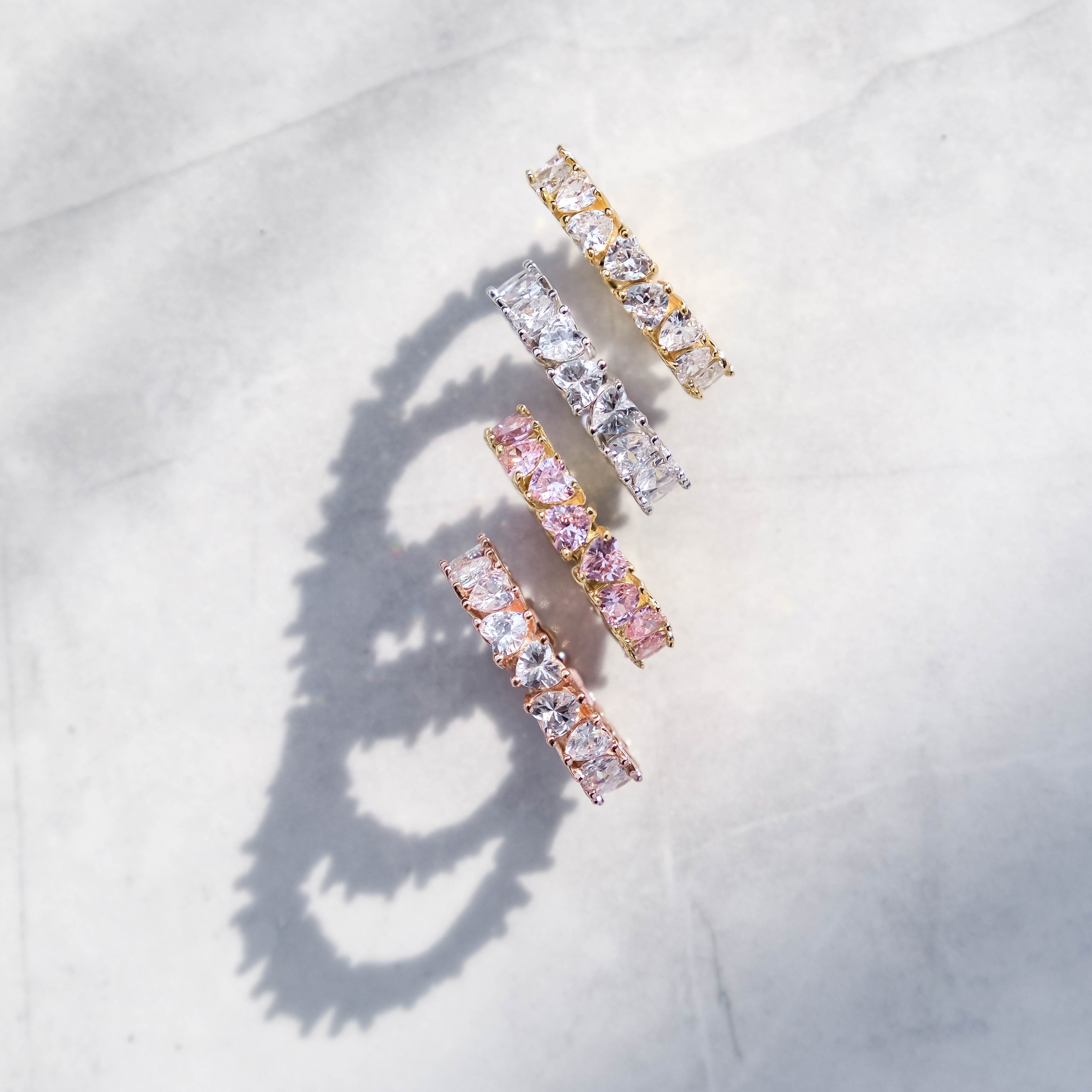 4mm Heart Cut Eternity Ring - 6IX ICE