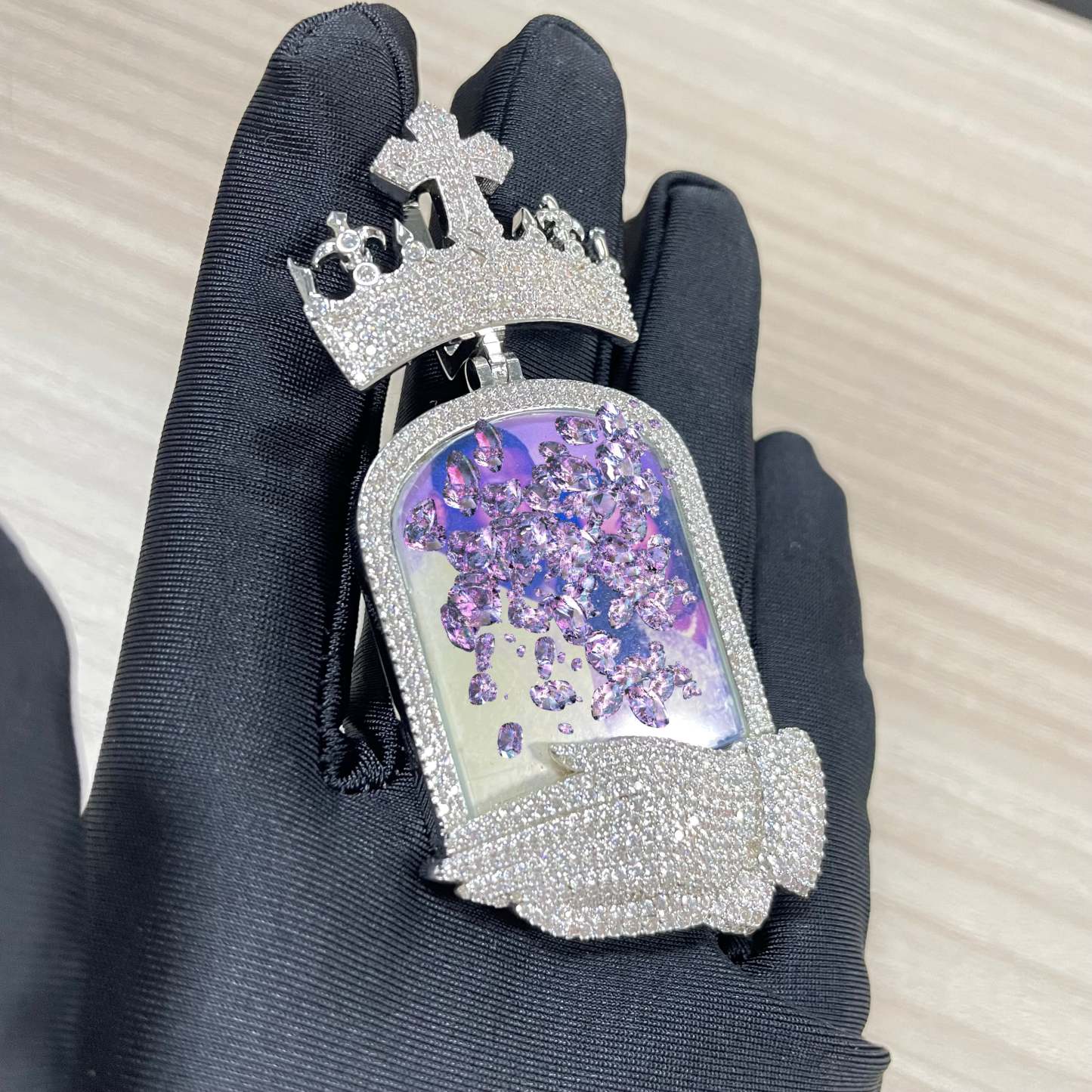 S925 Moissanite Photo Frame Pendant