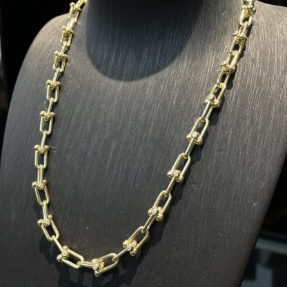 5mm Moissanite U-Shape Linked Necklace