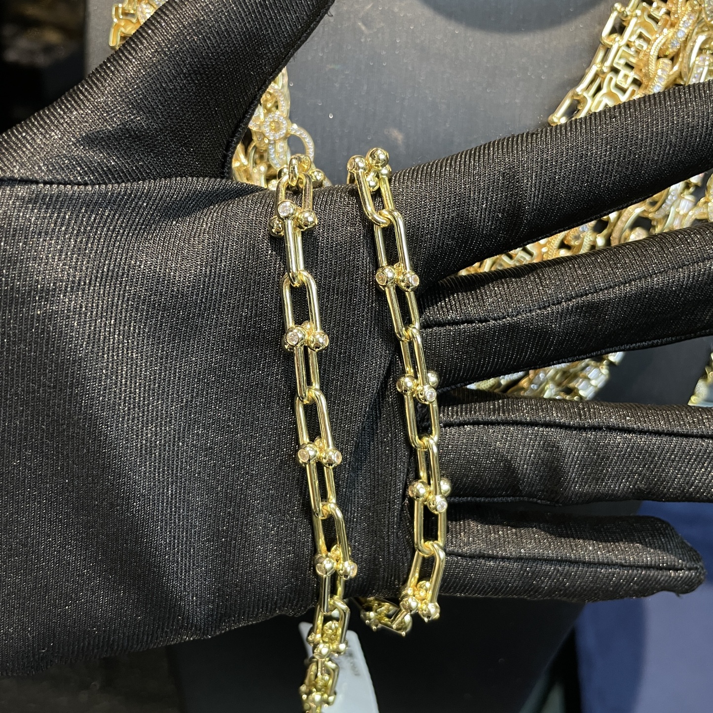 5mm Moissanite U-Shape Linked Necklace