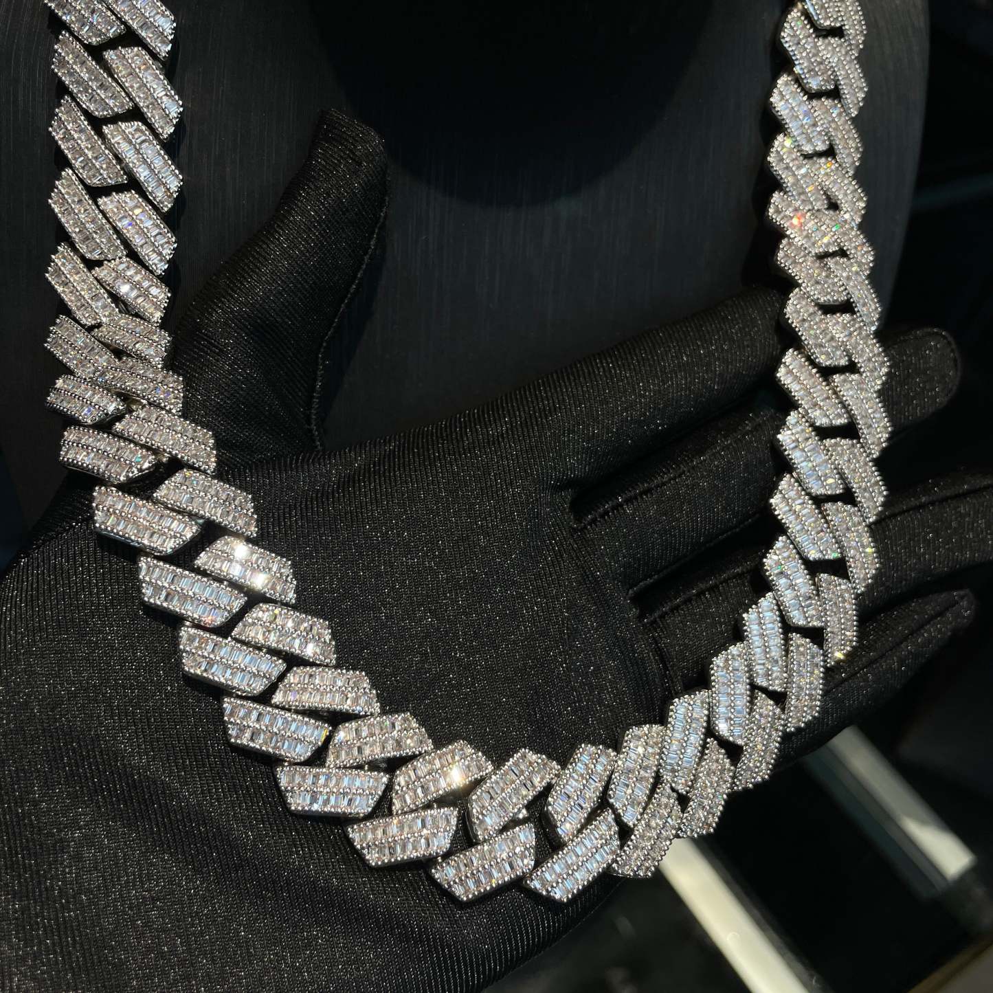 20mm Rhombus Moissanite Cuban Chain