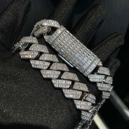 20mm Rhombus Moissanite Cuban Chain