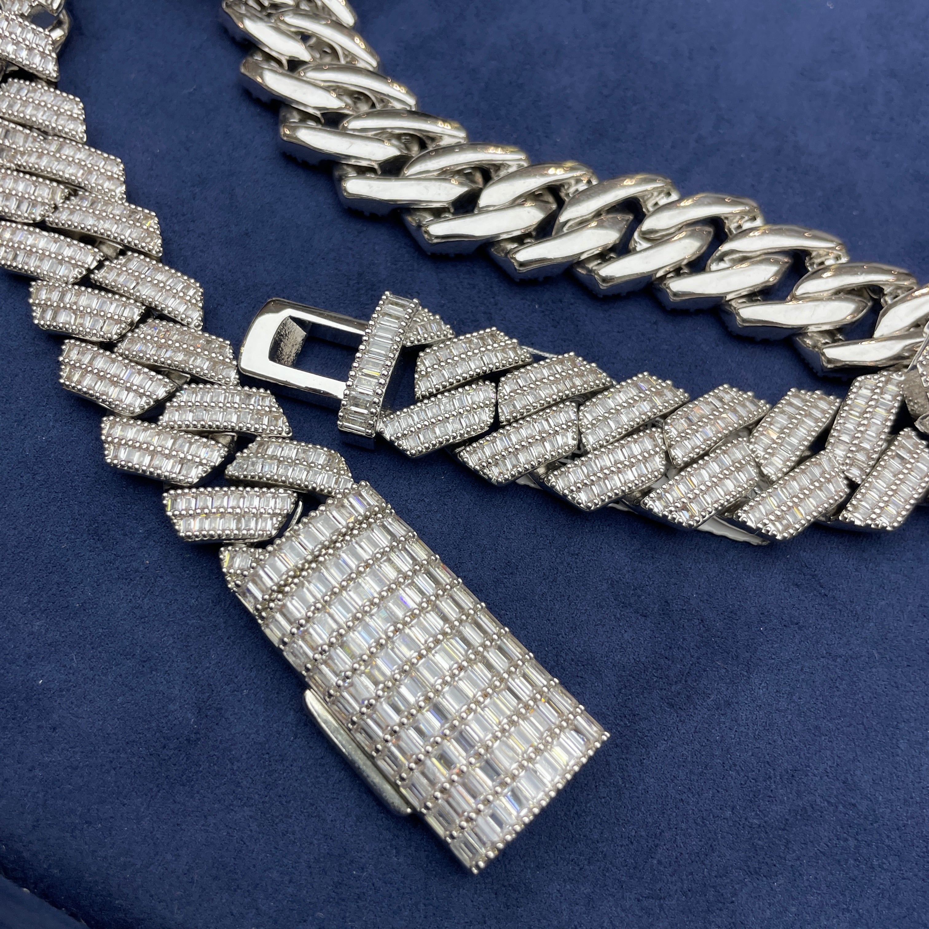 20mm Rhombus Moissanite Cuban Chain