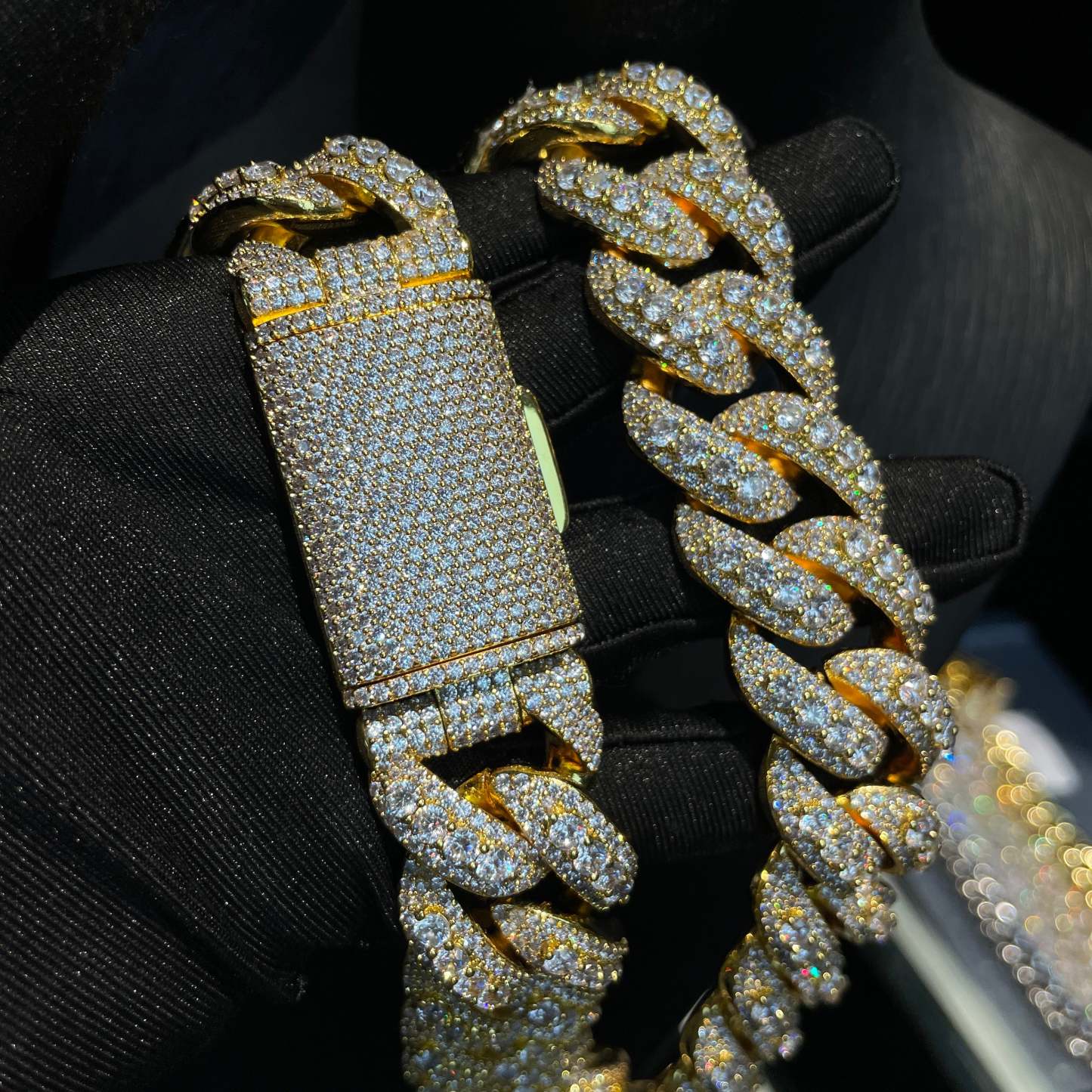 18mm Moissanite Hip-Hop Bubble Cuban Chain